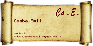 Csaba Emil névjegykártya